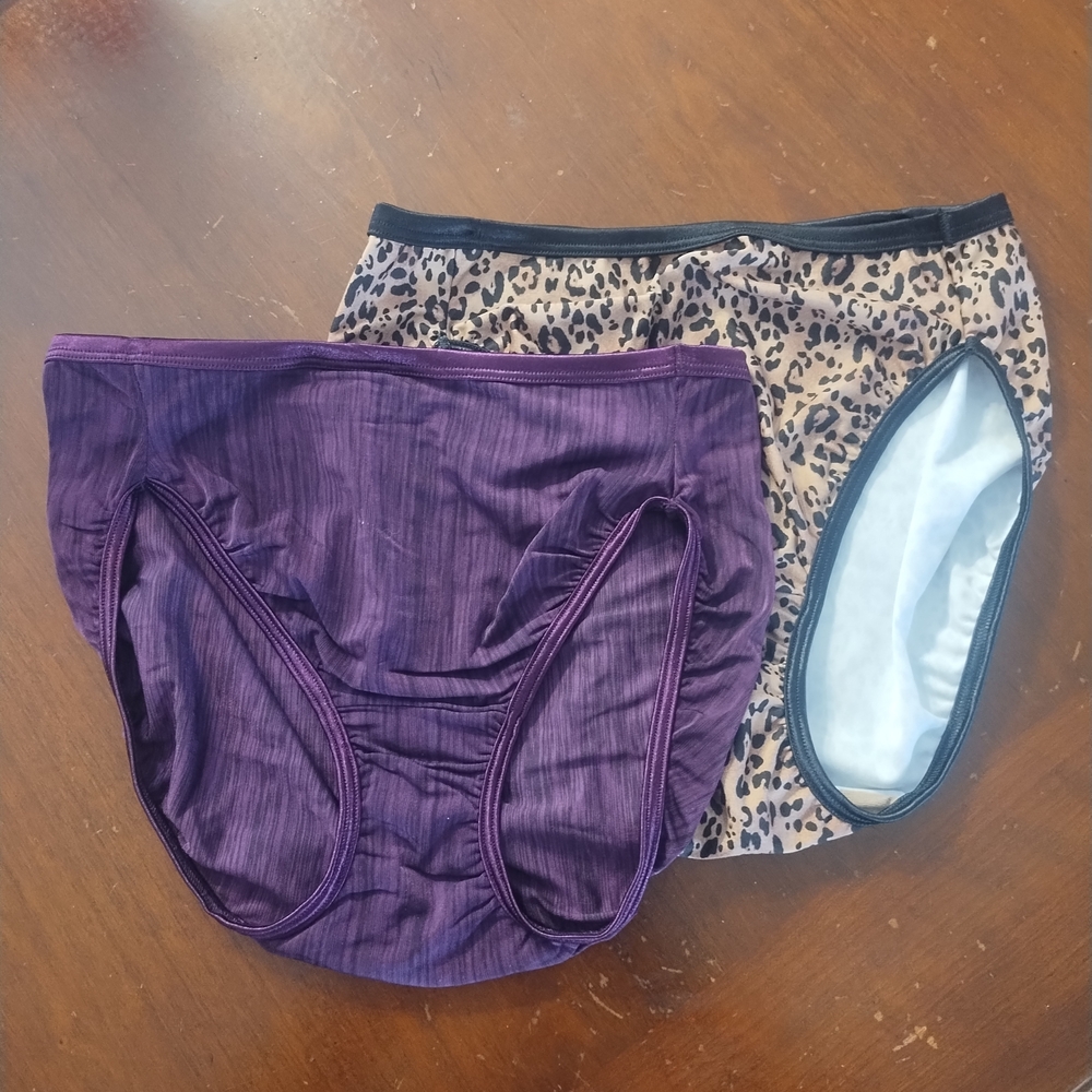 Vanity Fair Purple and Leopard Print Panties